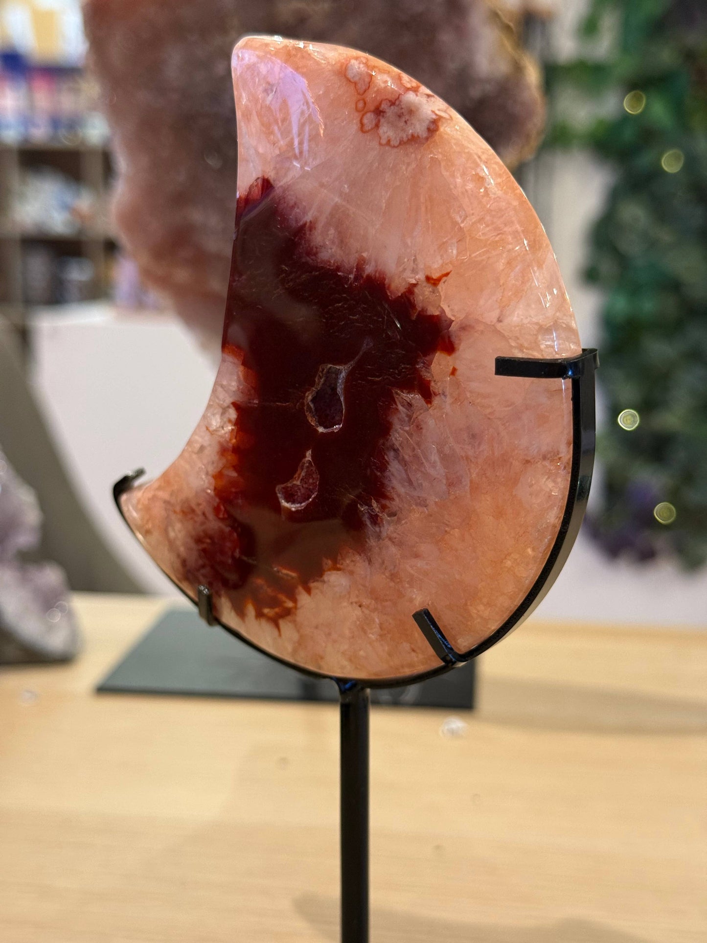 Carnelian Moon on Stand