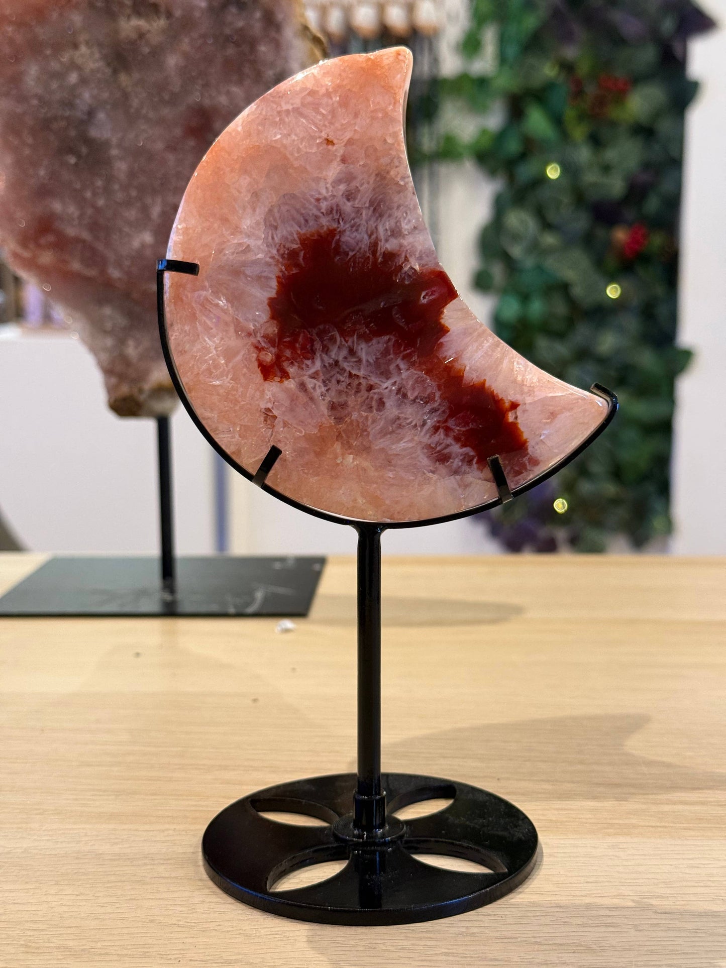 Carnelian Moon on Stand