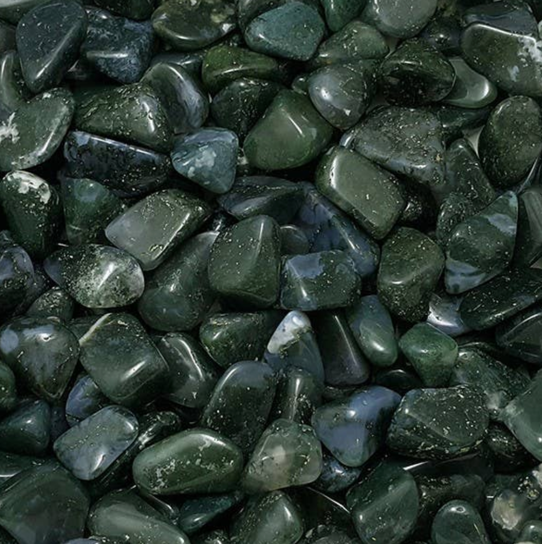 Green Moss Agate Tumble Stone