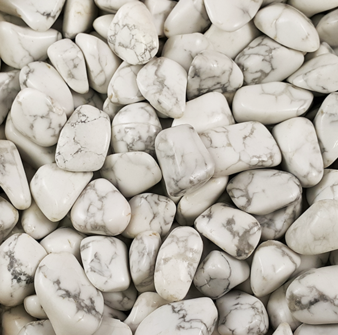 White Howlite tumble stone