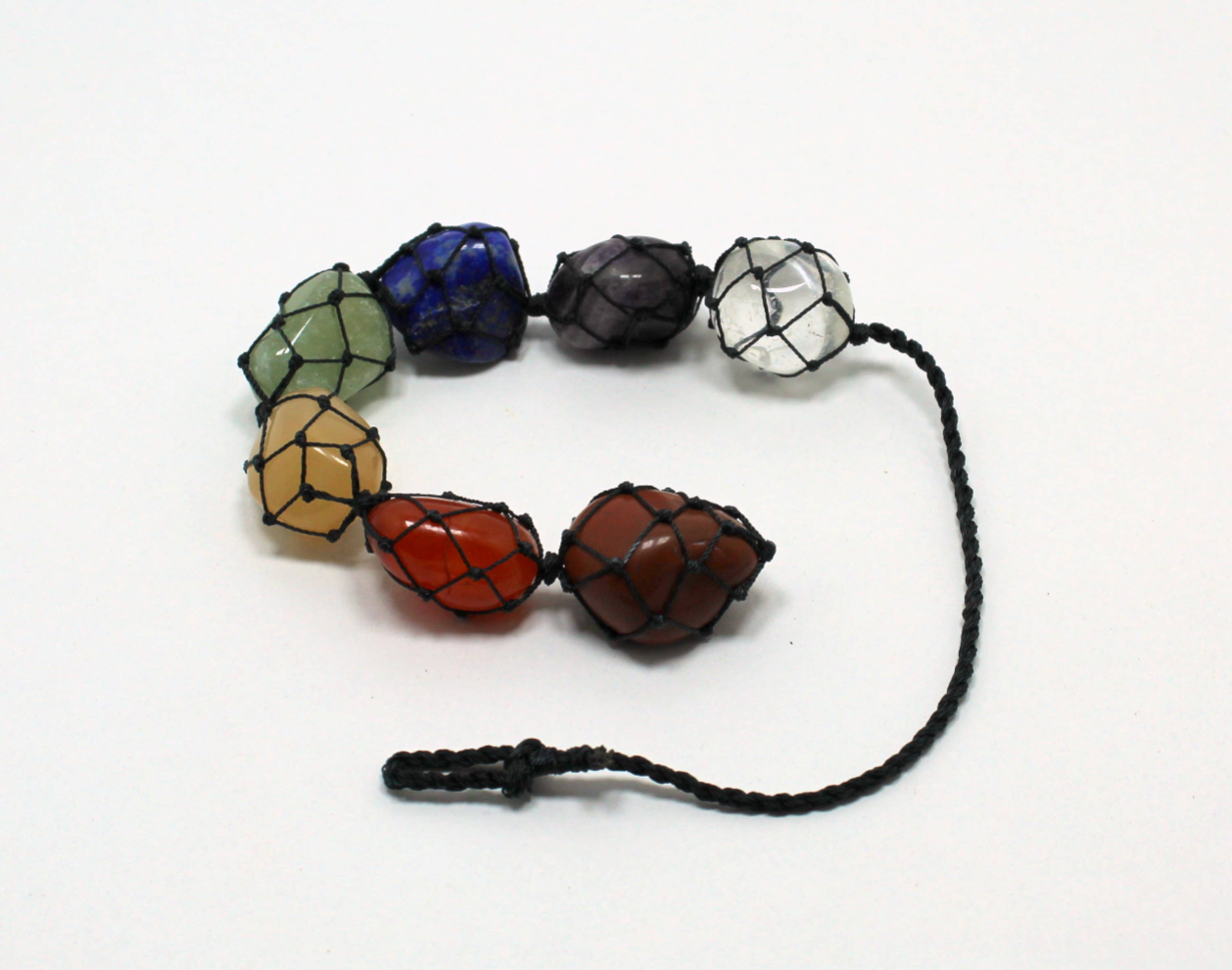 Natural 7 Chakra Tumble Stone Wall Hanging